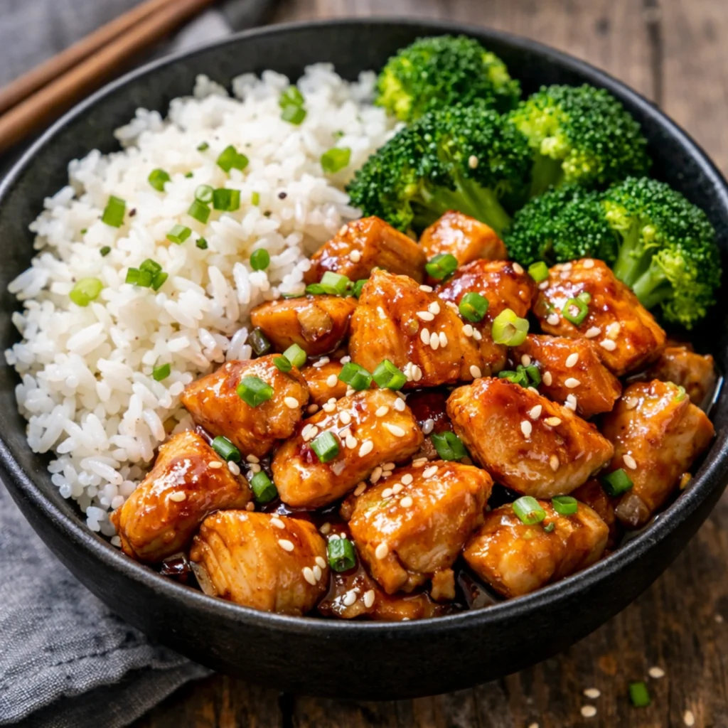 eiwitrijke rijst met kip